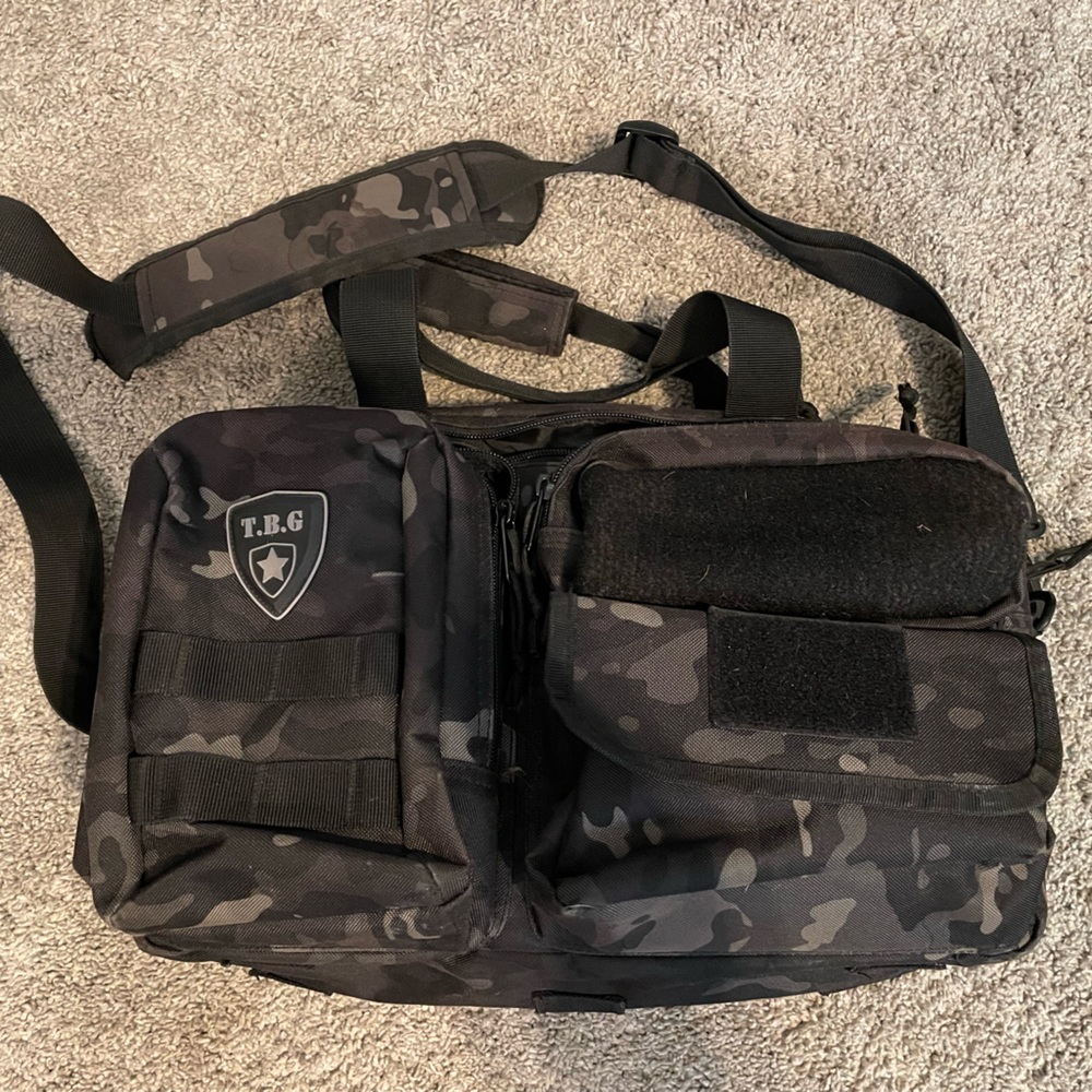 Black Camo Tactical Diaper Bag